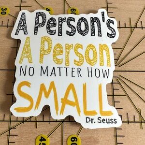 ❤️10/$10 STICKER SALE | 🆕 Dr. Suess Waterproof Vinyl Sticker